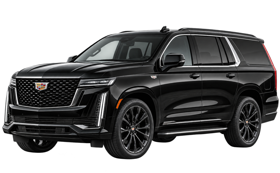 Black Cadillac Escalade large SUV