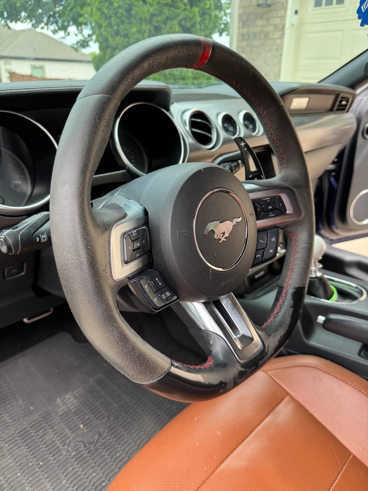 Before: Steering wheel &amp; controls — before & after